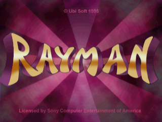 Rayman title screen for Playstation